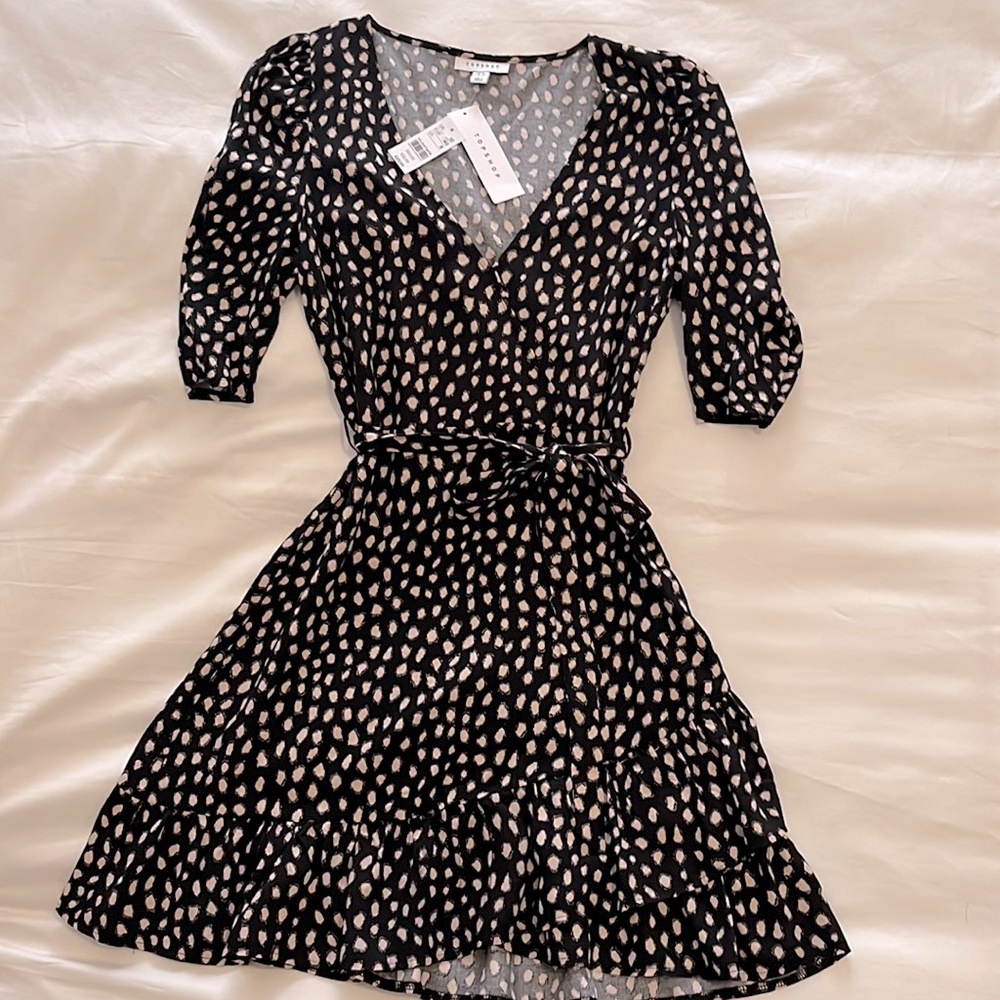 NWT Beautiful Black Polka Dot Dress